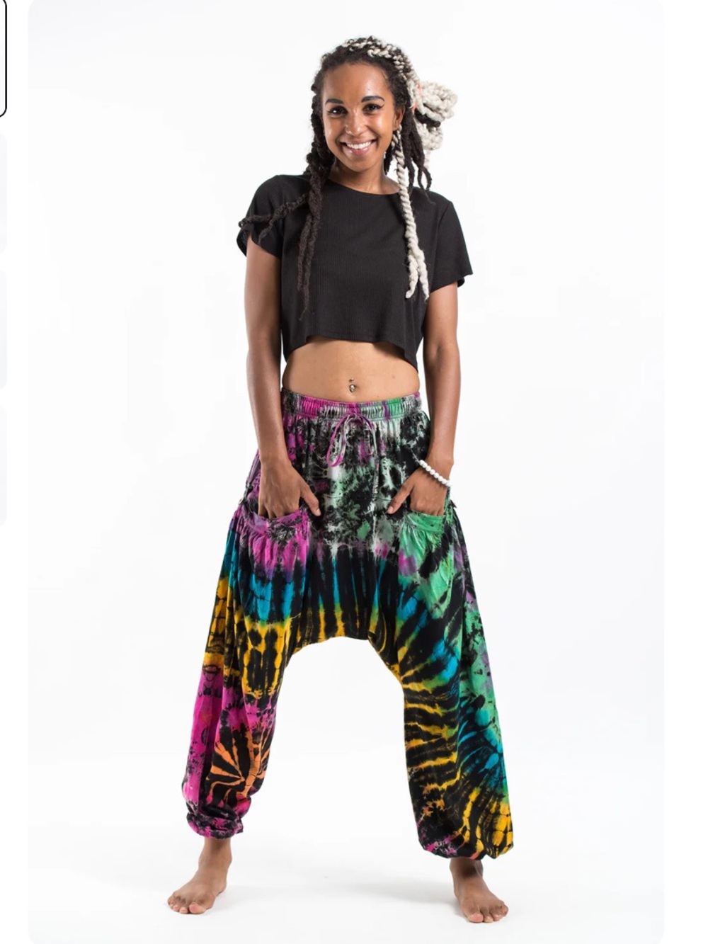 Women’s Tie-Dye Harem Pants - Multicolor